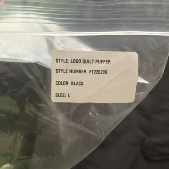 Black Puffer Jacket with Logo - Picture 10 of 10